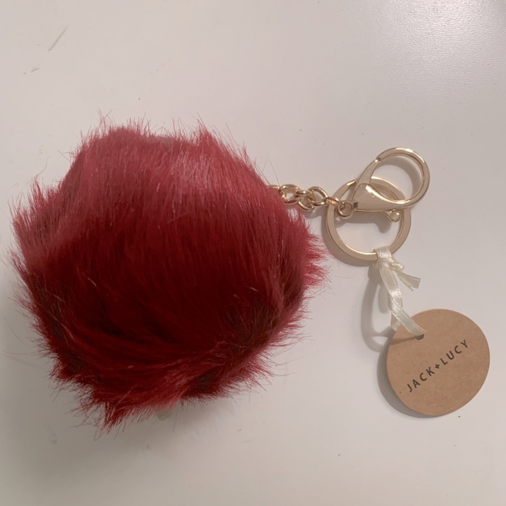 JACK & Lucy Faux Fur Pom Keychain